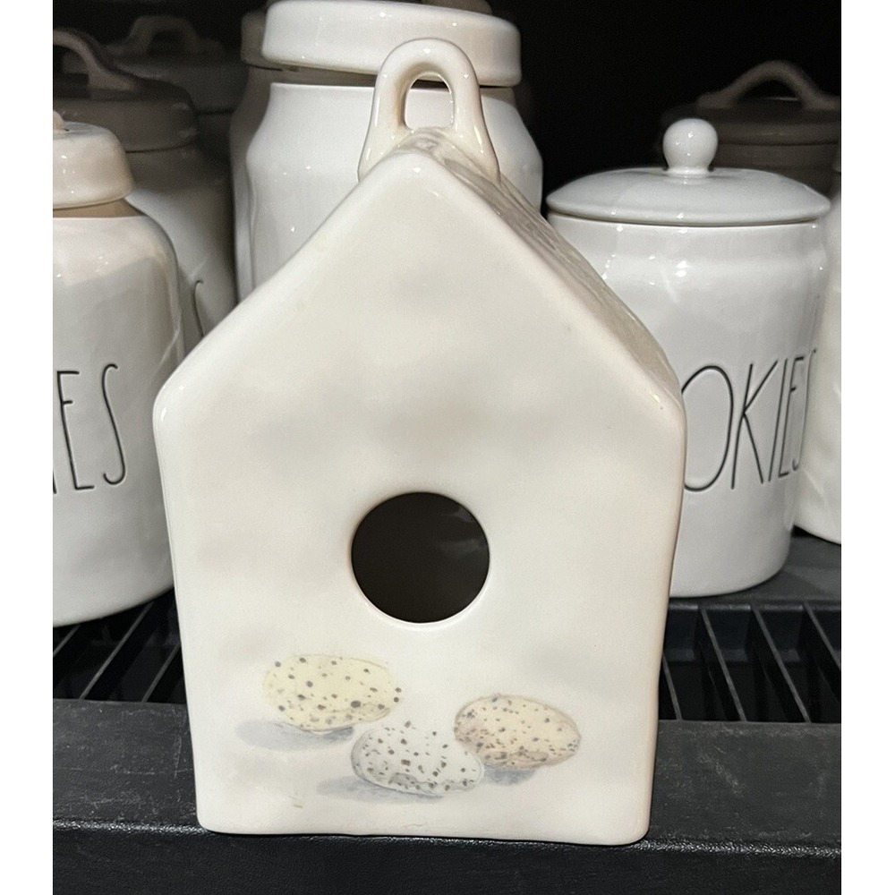 Rae Dunn Birdhouse Speckled Egg M Stamp Vintage Rare HTF